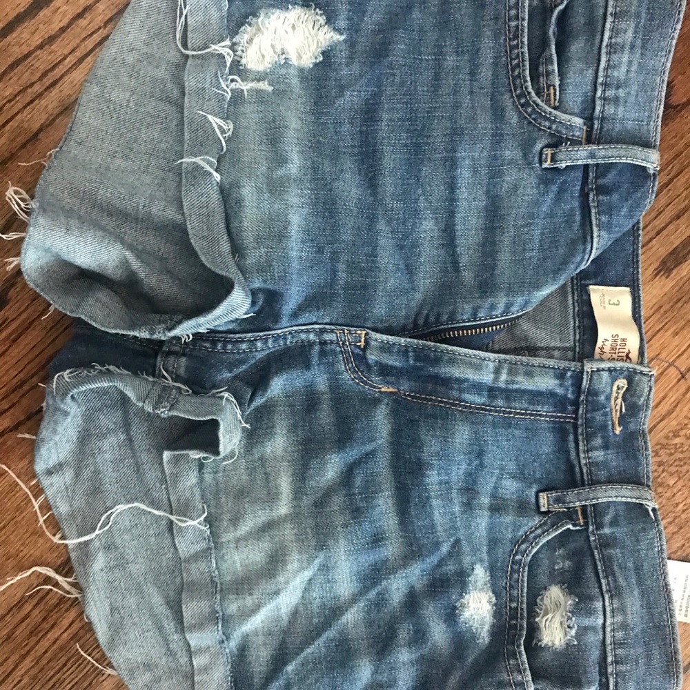 Hollister dark wash jean shorts